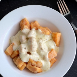 Sweet Potato Pasta with Gruyere