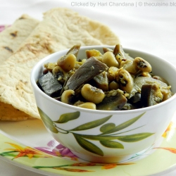 Eggplants with BlackEyed Beans