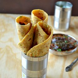 Mashed Lentil Aloo Paratha