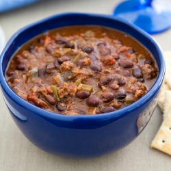 Slow Cooker Black Bean Lamb Chili