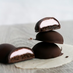 Chocolate Coated Peppermint Cookies