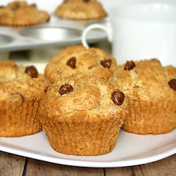 Banana Muffins with Almond Paste