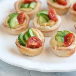 Hummus Cups With Cucumber