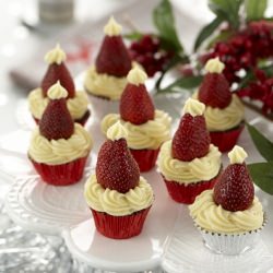 Christmas Santa Hat Muffins