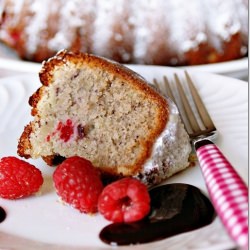 Donut with Jam and Raspberries