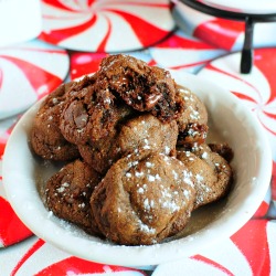 Bite Sized Double Chocolate Cookies