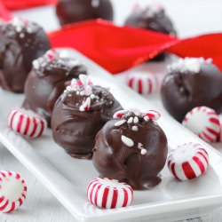 Candy Cane Peppermint Truffles