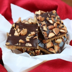 Chocolate Covered Almond Toffee Bar