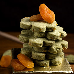 Apricot and Green Tea Shortbreads