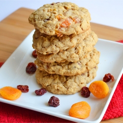 Cherry Apricot Oatmeal Cookies