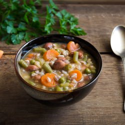 Vegetable Soup with Cereal