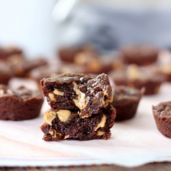 Nutella Peanut Butter Brownie Bites