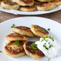 Leek, Potato, and Feta Pancakes