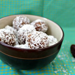 No Bake Date Coconut Snowballs