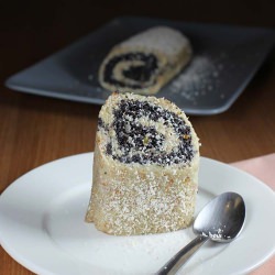 Pear and Poppy Seeds Almond Roulade