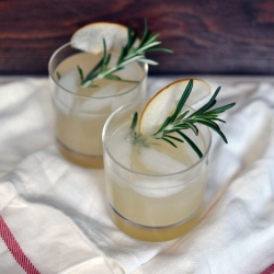 Asian Pear and Rosemary Sparklers