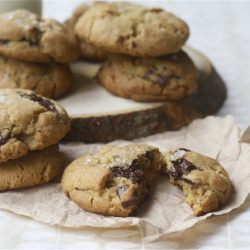 Salty Dark Chocolate Chip Cookies