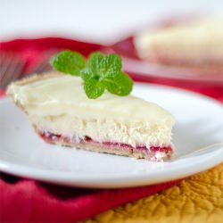 Cranberry White Choc Cheesecake