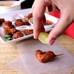 Prawn Fry On Toothpicks