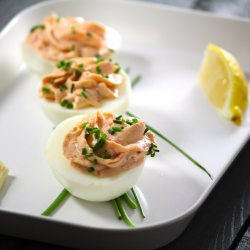 Smoked Salmon Deviled Eggs