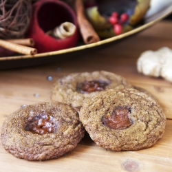 Ginger Molasses Thumbprint Cookies