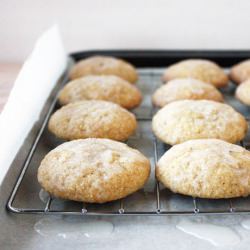 Molasses Cookies with Lemon Glaze