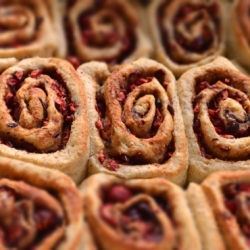 Eggnog Cranberry Rolls