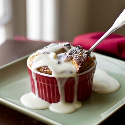 Individual Challah Bread Puddings