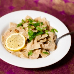 Pasta with Lemon Walnut Sauce