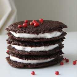 Hot Chocolate Sandwich Cookies