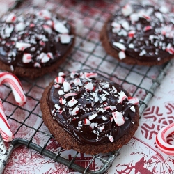 Chocolate Candy Cane Cookies