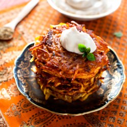 Vegan Indian-Spiced Potato Latkes