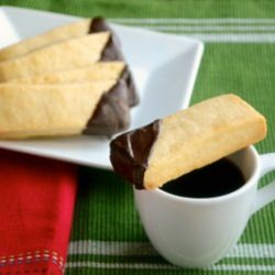 Chocolate Dipped Shortbread Cookies