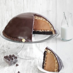 Chocolate Mouse Cookie Dough Bombe