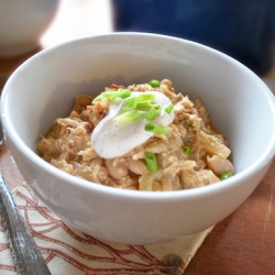 Shredded Chicken White Chili