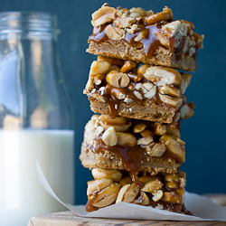 Brown Butter Blondies with Caramel