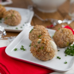 Cheese Stuffed Turkey Meatballs