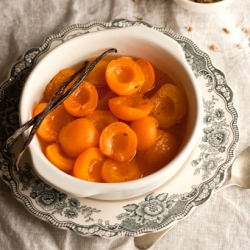 Apricots Poached in Chamomile Tea