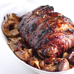 Roast Leg of Lamb with Apples