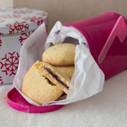 Raspberry Pillow Cookies