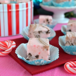 Chocolate Chip Candy Cane Fudge