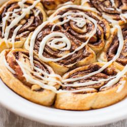 Nutella Cinnamon Rolls with Glaze