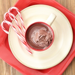 Peppermint Hot Chocolate Float