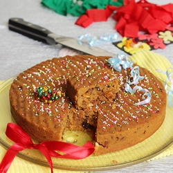 Eggless Christmas Fruit Cake