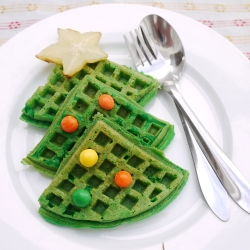 Christmas Tree Waffles