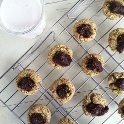 Pistachio Thumbprints with Fig Jam