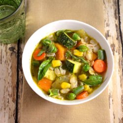 Vegetable Soup w/ Barley & Basil