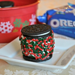 Festive Oreo Ice Cream Sandwiches