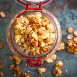 Salted Butterscotch Peanut Popcorn