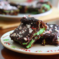 Minty Cheesecake Brownies